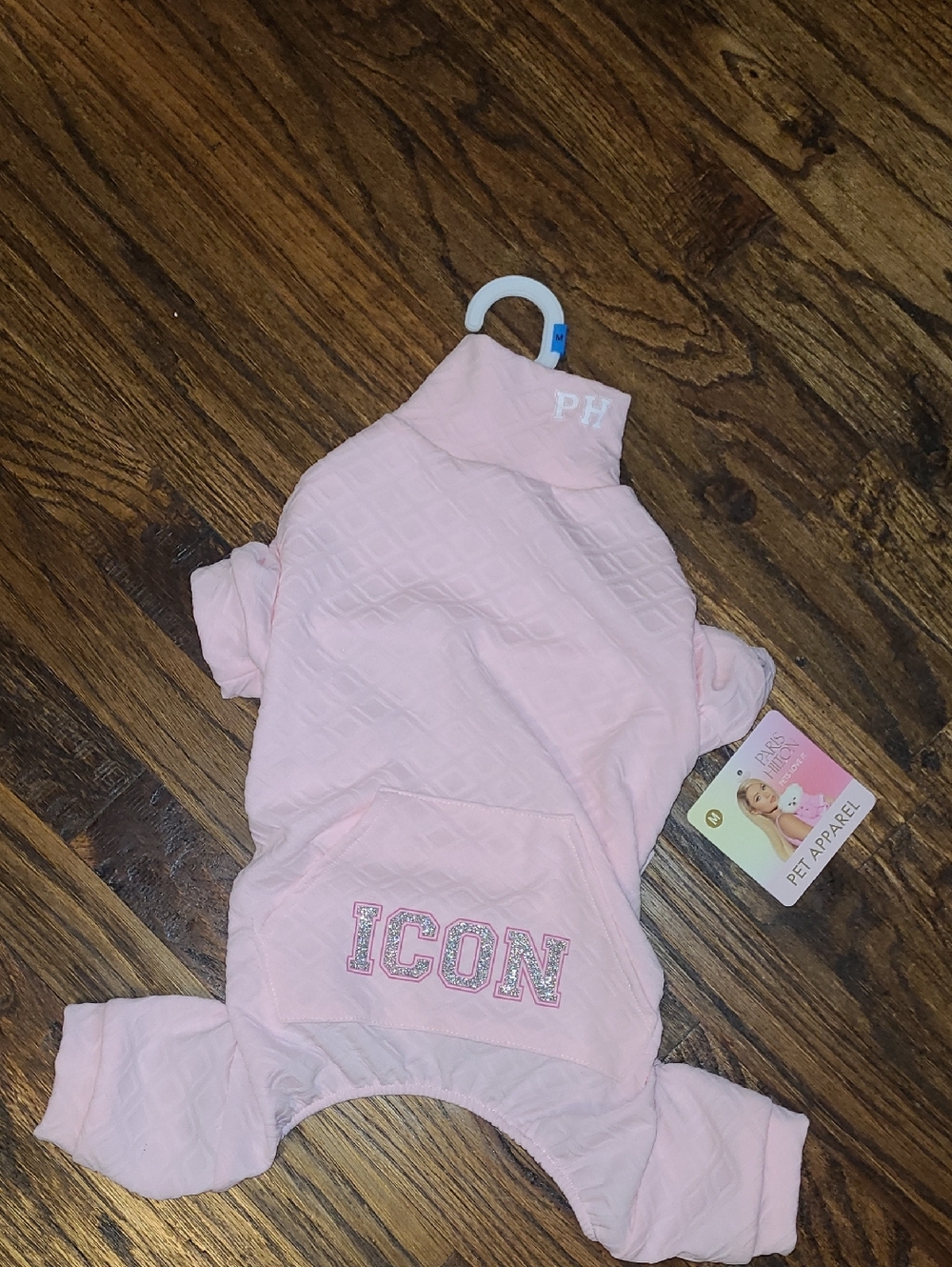 PARIS HILTON Pink "ICON" Quilted Pet Jumpsuit